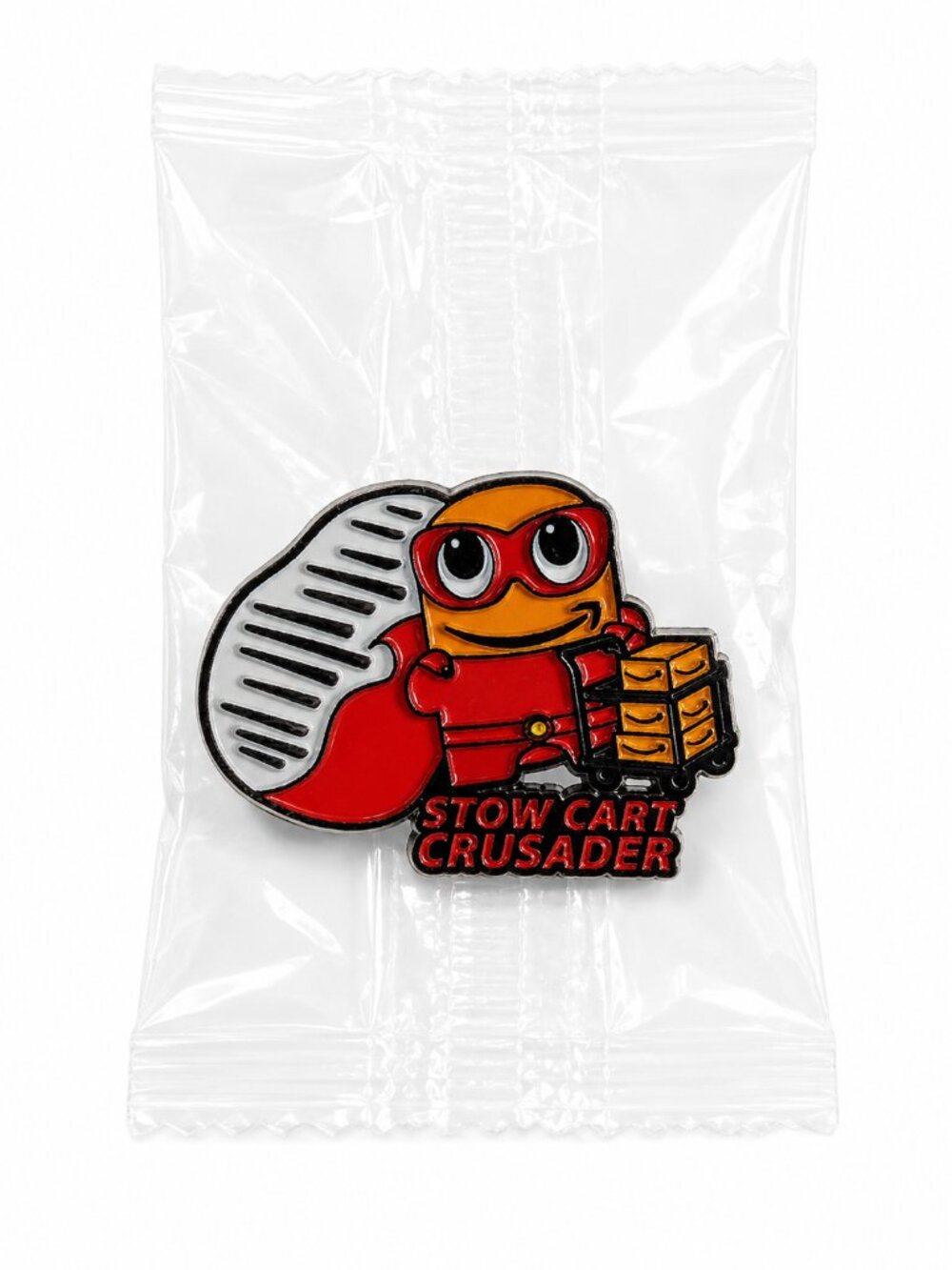 Amazon Peccy Stow Cart Crusader Employee Enamel Pin New